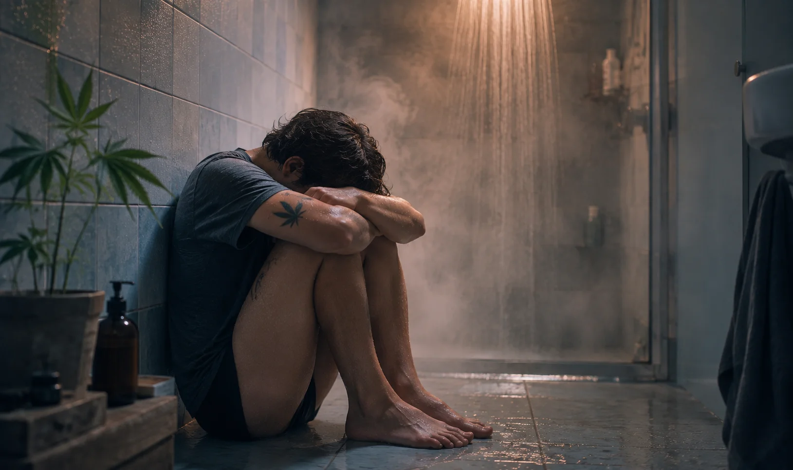 Scromiting symptoms person experiencing cannabinoid hyperemesis syndrome nausea and exhaustion