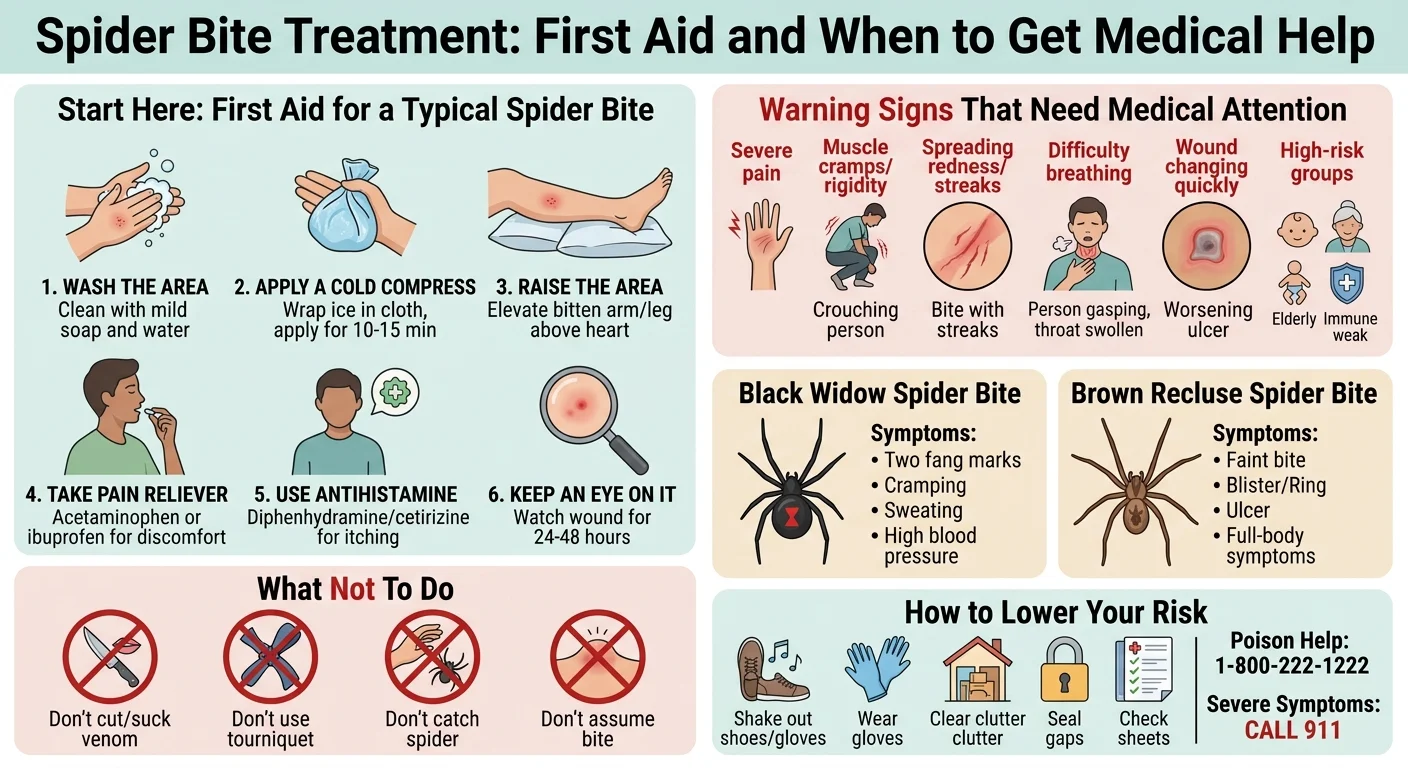 Spider Bite Treatment: First Aid and When to Get Medical Help